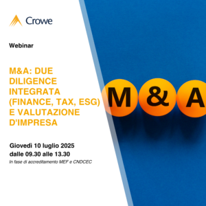 M&A: Due Diligence Integrata (Finance, Tax, ESG) e Valutazione d'Impresa