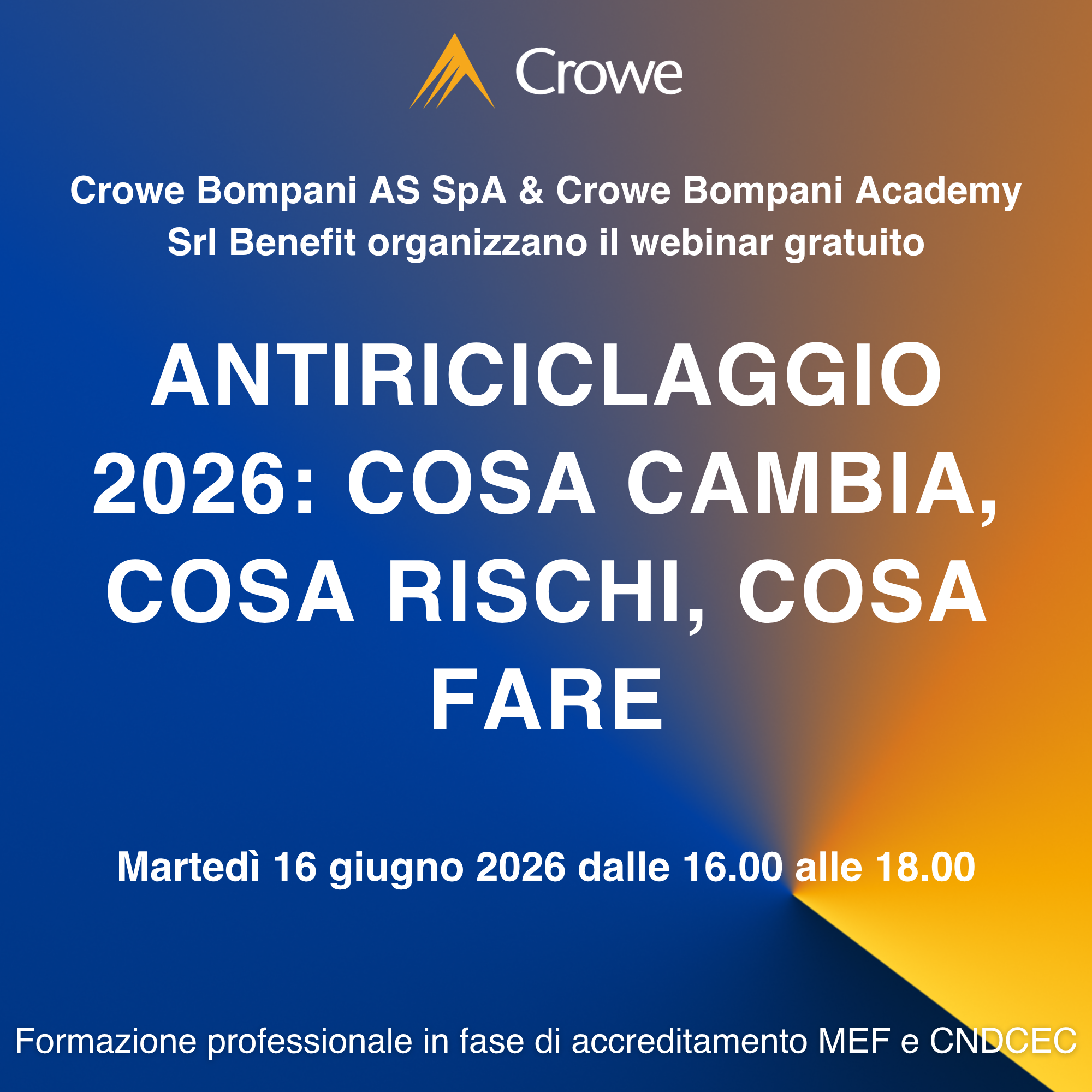 Antiriciclaggio 2026: cosa cambia, cosa rischi, cosa fare