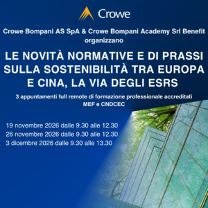 Le novità normative e di prassi sulla sostenibilità tra Europa e Cina, la via degli ESRS